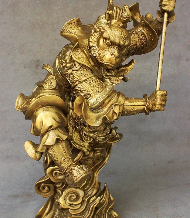 Китайская медная латунная статуя 16 дюймов знаменитая путешествие западное