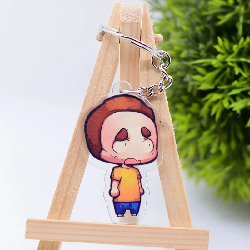 Новинка 2018 двухсторонний брелок для ключей Рик и Морти милый мультяшный лучший