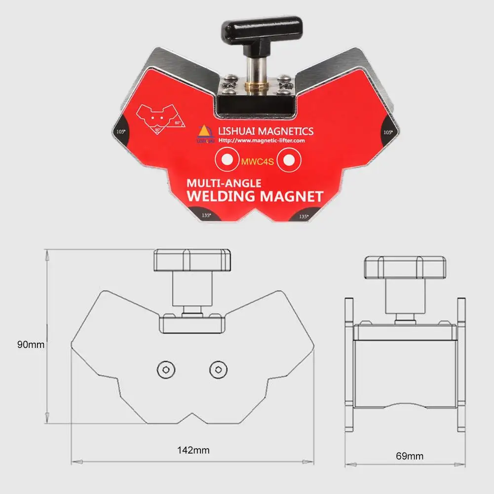 

ON SALE MWC4M Switchable Multi-angle Welding Angle Magnets/Strong Neodymium Magnet Welding Holder for Angle Tools