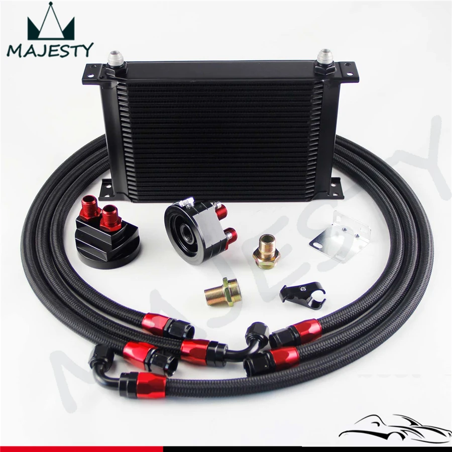 

AN-8AN 25-рядный Универсальный Масляный радиатор для передачи двигателя черный + набор фильтров