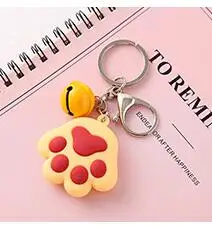 Кошка Собака когти аксессуары бубенчики симпатичный брелок для ключей подарки