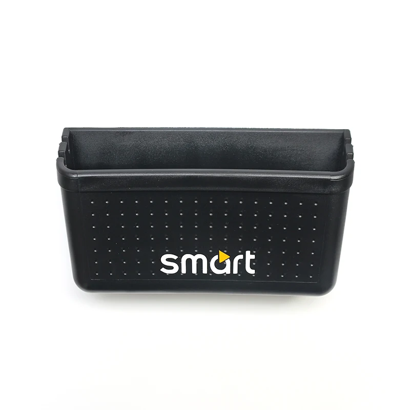 Black Автомобильный ящик для хранения для smart 450 451 453 fortwo forfour мобильный телефон карта размещения Автомобильный интерьер автомобильные аксессуары стиль - Название цвета: Black