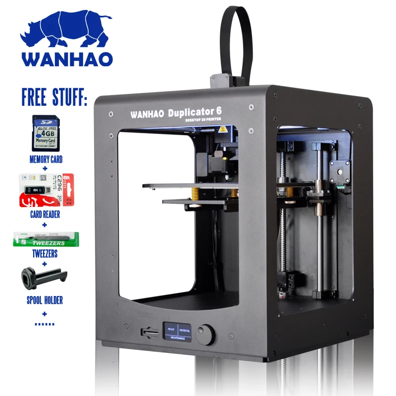 WANHAO 3d принтер D6 популярный FDM/FFF промышленный Дубликатор ABS/PLA нити Высокоточный