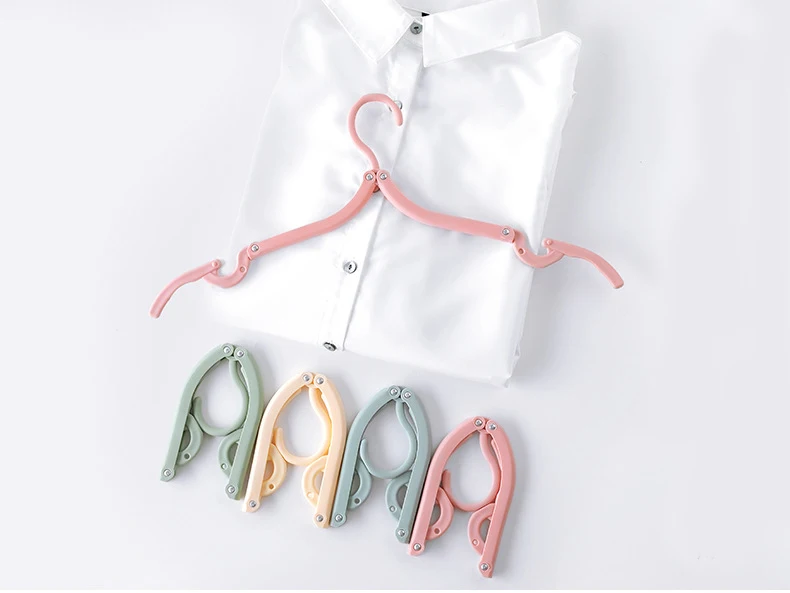 luluhut Multi-functional plastic clothes hanger Travel space saving foldable hanger Creative clothes rack children baby hanger