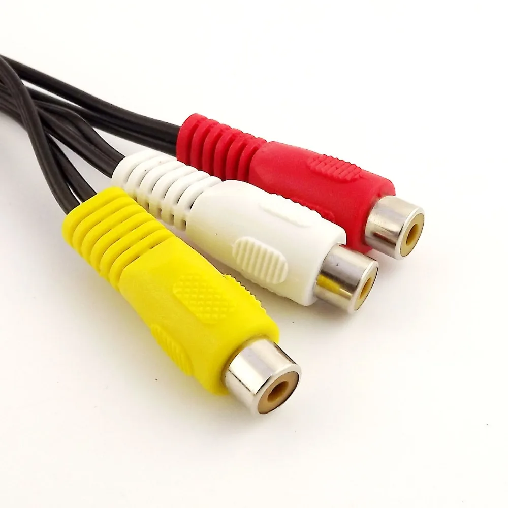 10pcs Jack 3 RCA Femaleto 6 Male Plug Splitter Audio Video AV Adapter Cable 1FT/30CM | Компьютеры и офис