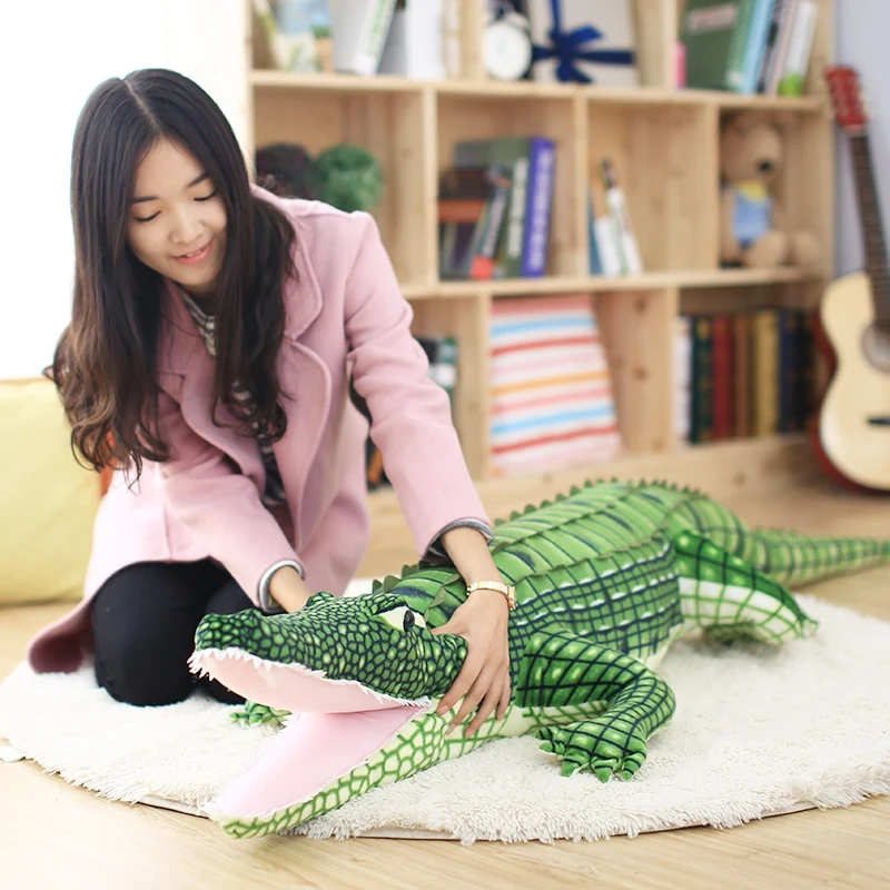 

Creative Simulation Crocodile Realistic Funny Plush Toys Doll home floor doll kids toys Birthday Gifts