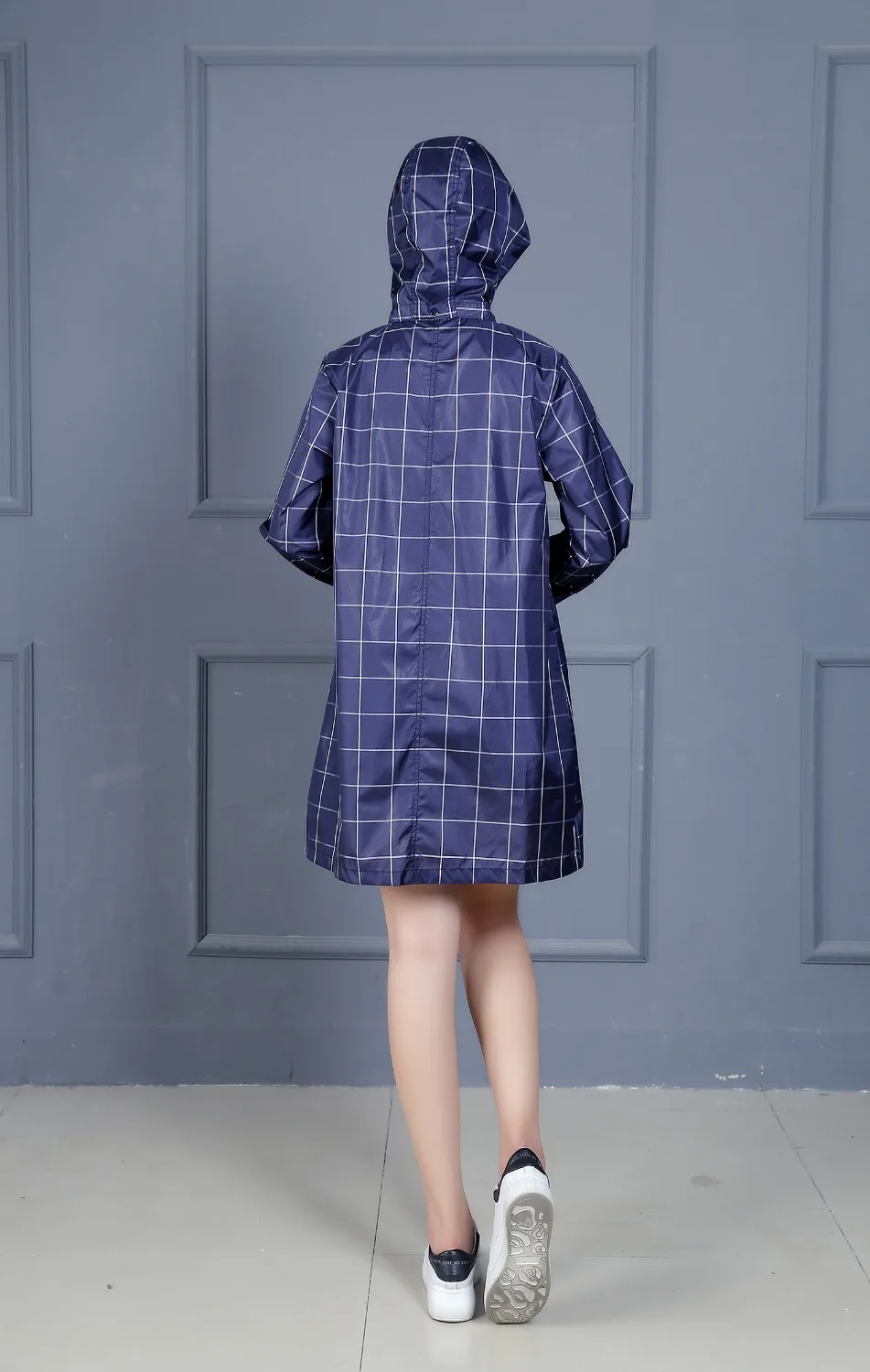 Длинный дождевик для женщин водонепроницаемый белый куртки-пончо ветровка и