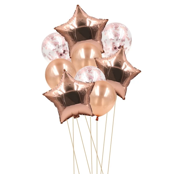 RG Star Confetti 9 шт., 12 дюймов и 18 дюймов, креативный, много воздушных шаров, гелиевый воздушный шар "Конфетти", украшение для свадьбы, праздника, дня рождения, вечеринок - Цвет: RG Star Confetti