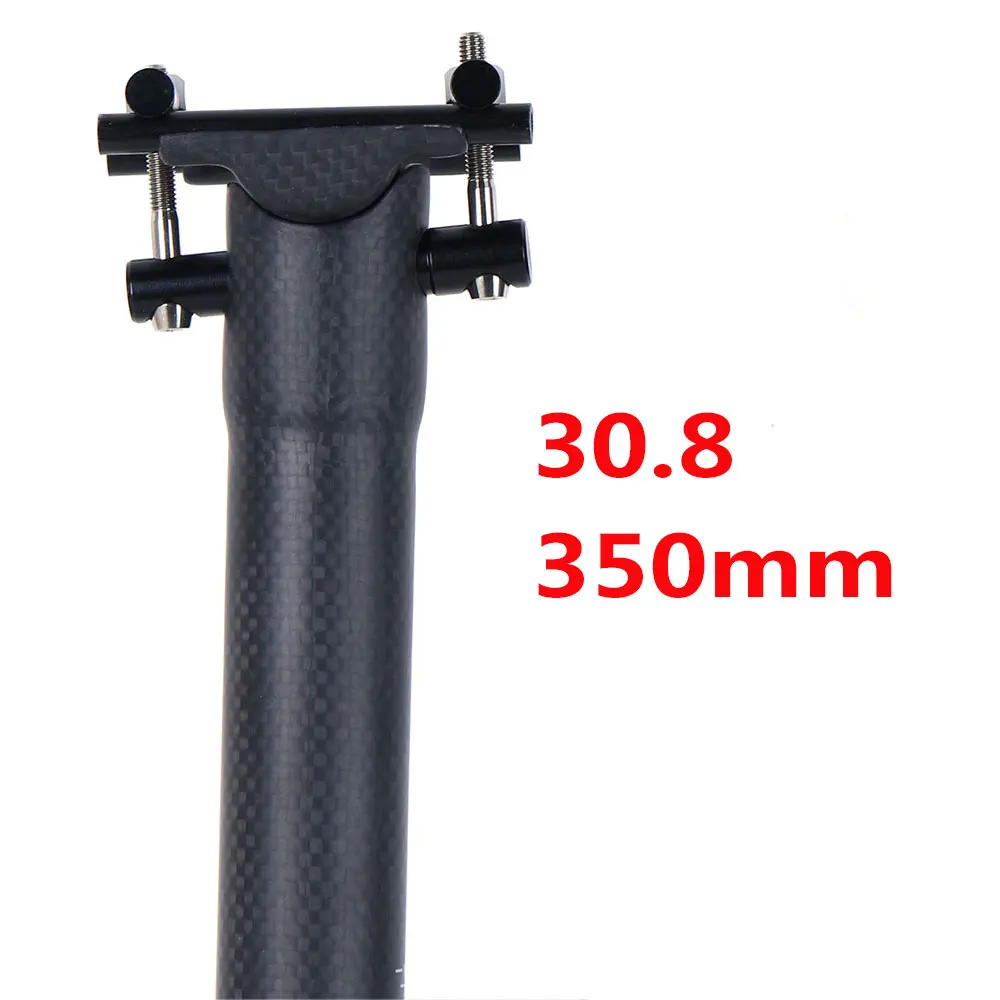 30.8x350mm-6114 Карбоновый Подседельный штырь для горного велосипеда MTB дорожный велосипед запчасти superlight 138 г Подседельный штырь труба из углеродистого волокна 3k Матовая 27,2/30,8/31,6*300-400 мм Титан винты - Цвет: 30.8x350mm-6114
