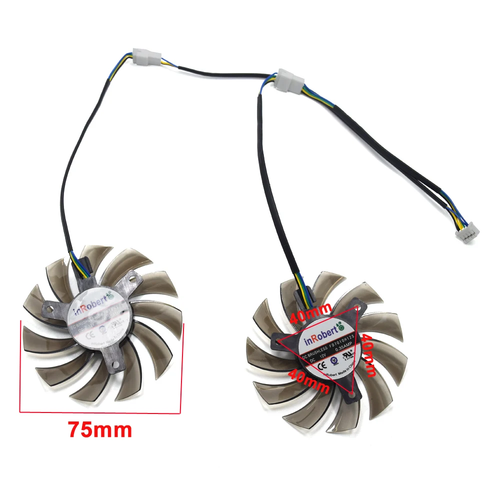 Firstd FD7010H12S 75 мм 4 контактный разъем для Sapphire R9 270 GTX 550 750 770 Ti ASUS GTX760 12V 0.35A Вентилятор