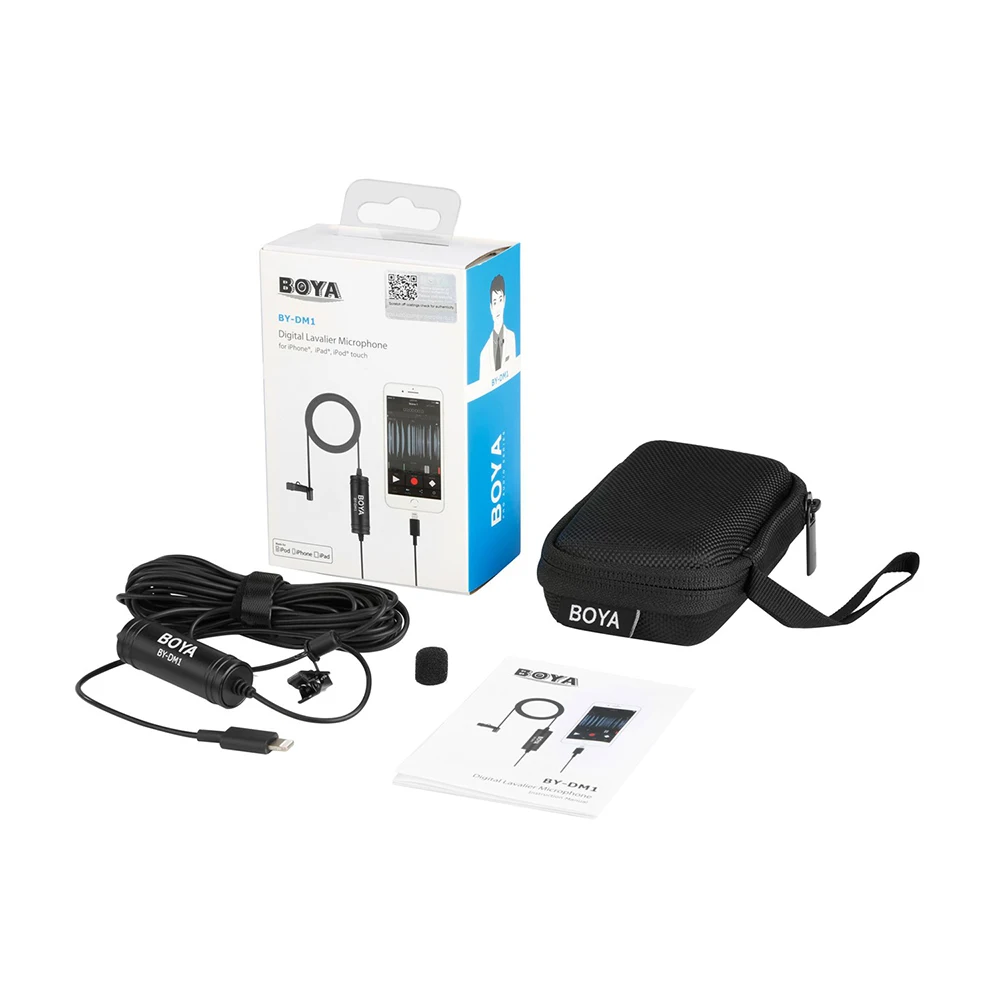 

Digital Lavalier Omnidirectional Clip-on Microphone with Lightning Connector for iPhone X 8 7 Recording Youtube Vblog Podcast