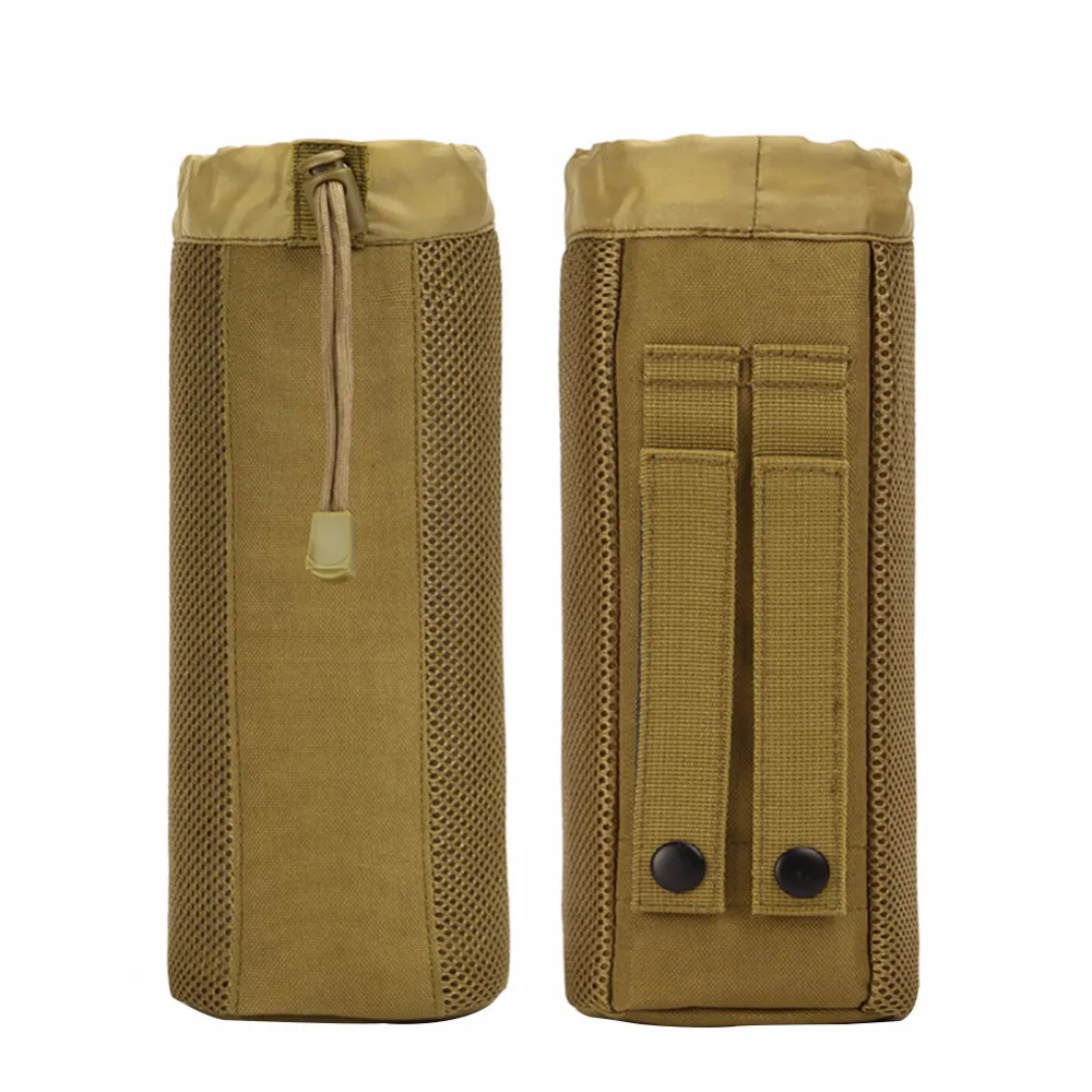 На открытом воздухе MOLLE система тактика бутылка для воды карман d-кольцо держатель шнурок мешок армии прочный нейлон оборудование добавить мешок воды