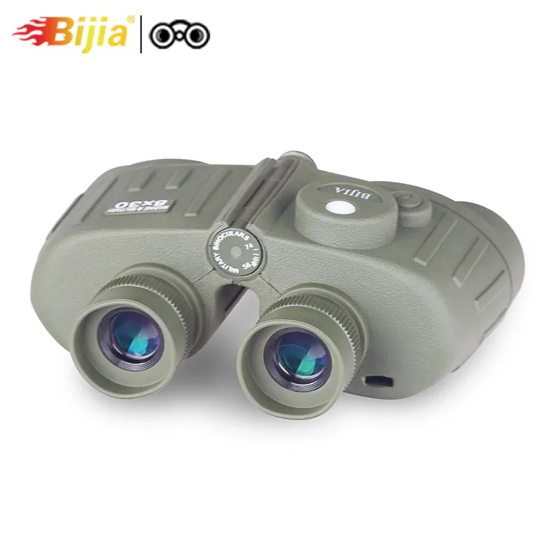 BIJIA 8x30 BAK4 классический военный бинокль Оптический Прибор водонепроницаемые полевые очки с компасом для охоты и путешествий