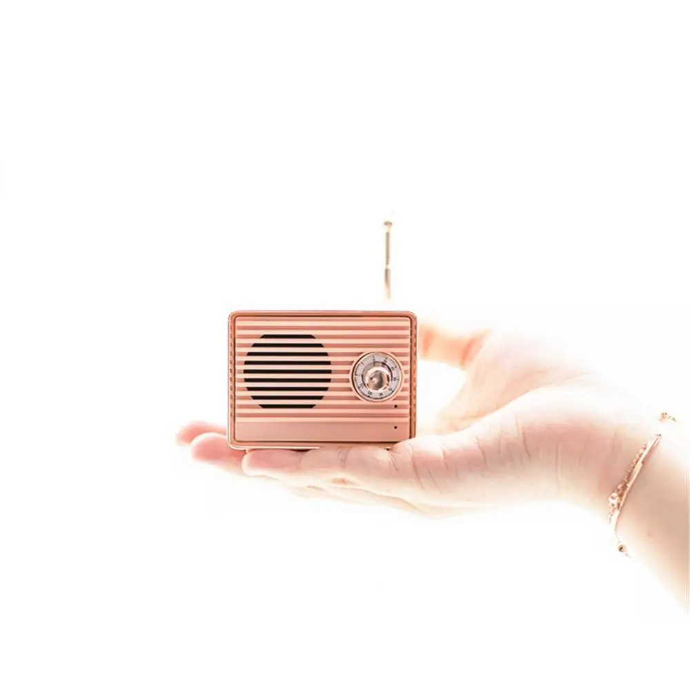 Ретро стерео fm-радио мини портативный динамик беспроводной Bluetooth динамик s винтажный милый Ностальгический тяжелый бас 3d стерео Hifi динамик