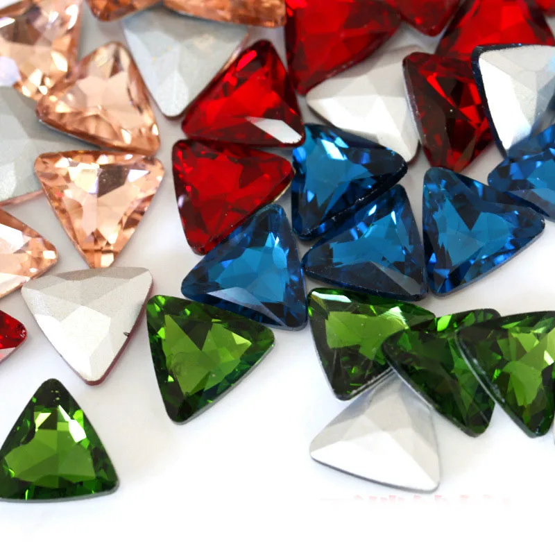 Кристалл фиолетовый trianglar остроконечное дно стекло кристалл горный хрусталь DIY