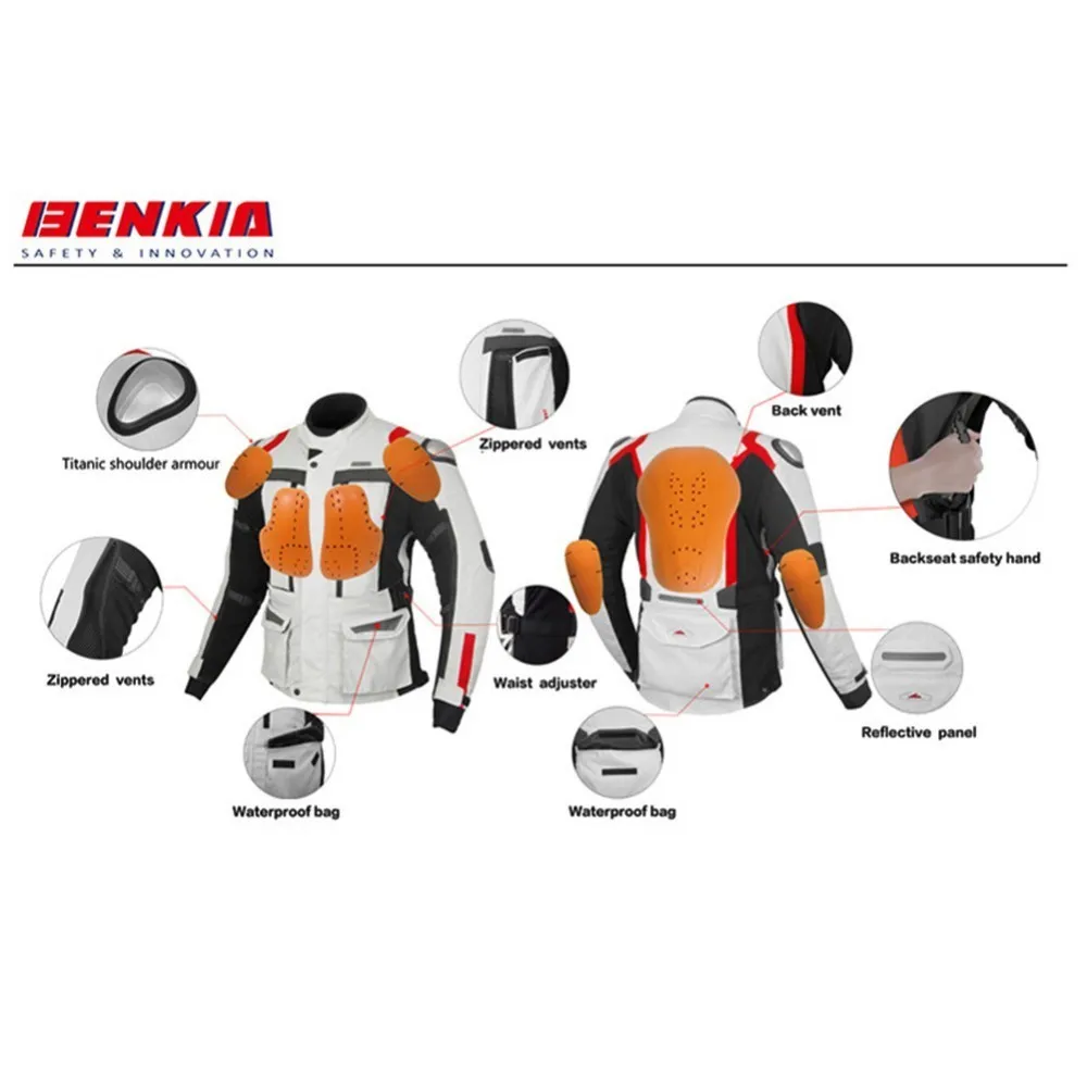 BENKIA JD80 мотоциклетная мужская куртка мотокросса байкерская куртка для верховой езды ветрозащитная Водонепроницаемая мотоциклетная одежда Campera защитное снаряжение