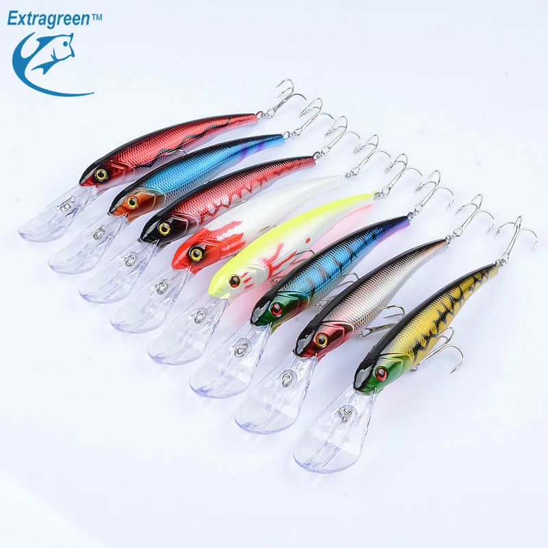 Extragreen гольян воблеры Рыбалка Lures16cm 28 г Тяжелая наживка цвета SeaBass плавающая