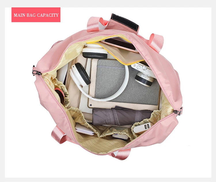 Wobag женская сумка для фитнеса, Оксфорд, тренировочная сумка для спортзала, Повседневная дорожная сумка для багажа с сумкой для обуви, водонепроницаемая дорожная сумка-Органайзер