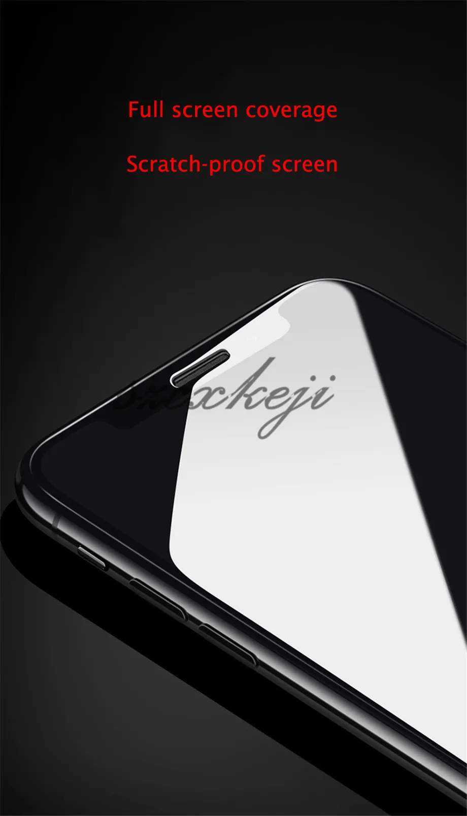 9H полное закаленное стекло для iPhone Xs Max XR X пленка анти-писк Защитная пленка для экрана, защита для iPhone X XR стекло