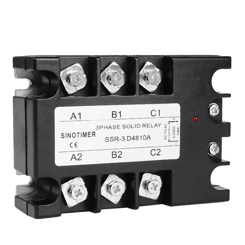 3 Phase Solid State Relay 10A D4810A 30-480V AC Load Output Module Switch DC-AC | Строительство и ремонт