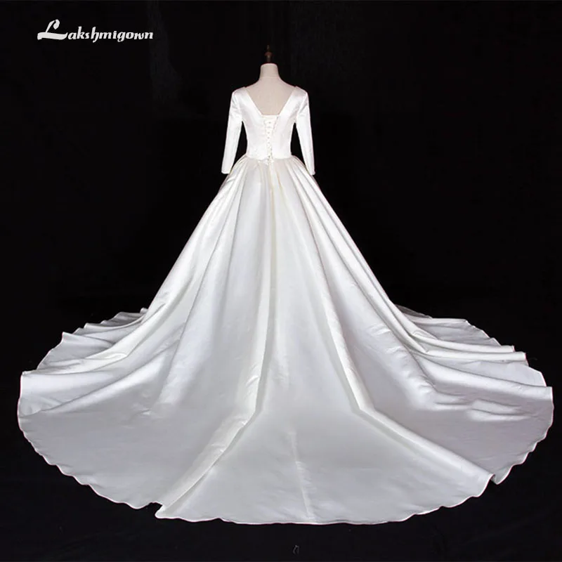 Пышные свадебные платья с длинным рукавом и v образным вырезом Vestido De Noiva Princesa