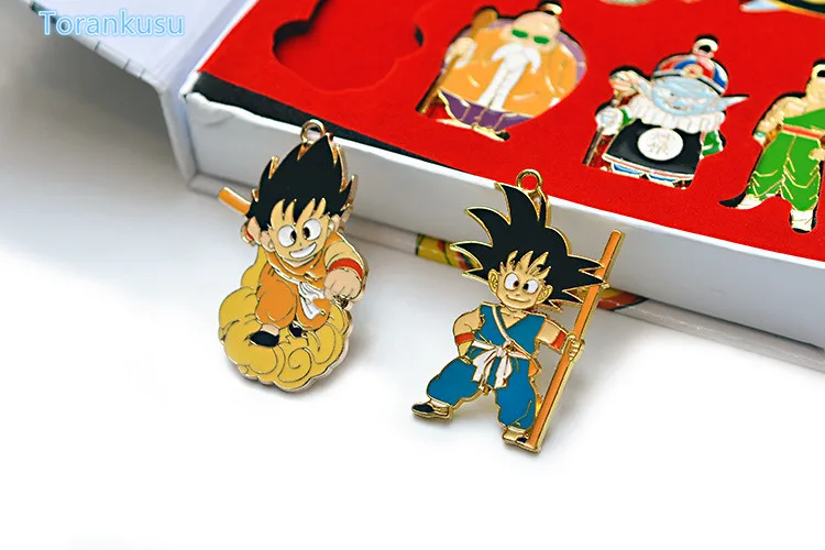 Dragon Ball Z фигурки Shenron Goku Pendan цинковые сплавы набор брелоков для ключей игрушки