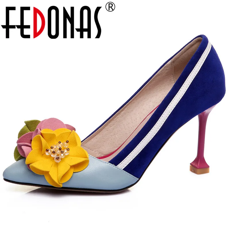 Женские туфли-лодочки FEDONAS классические туфли на тонком высоком каблуке с острым