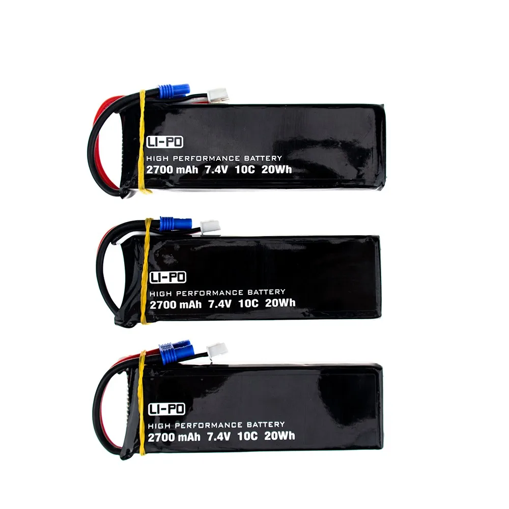 3 шт. Hubsan H501S X4 Радиоуправляемый Дрон 7 4 В Lipo Batteria 2700 мАч 10C 20Wh аккумуляторная