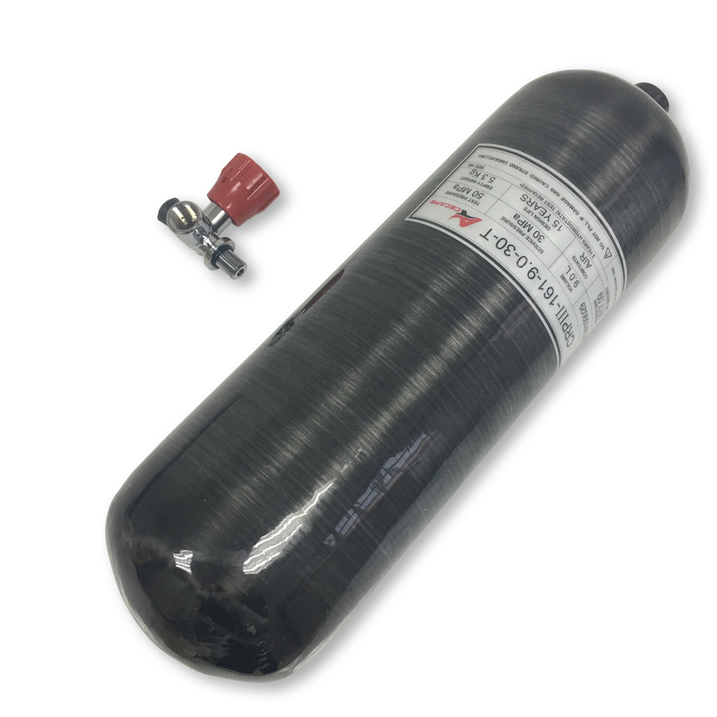 AC10911 Rifle Compressed Air Cylinder Pcp 6.8L/9L/12L Scuba Tank 4500 Psi Diving Balloon  with gauge din valve