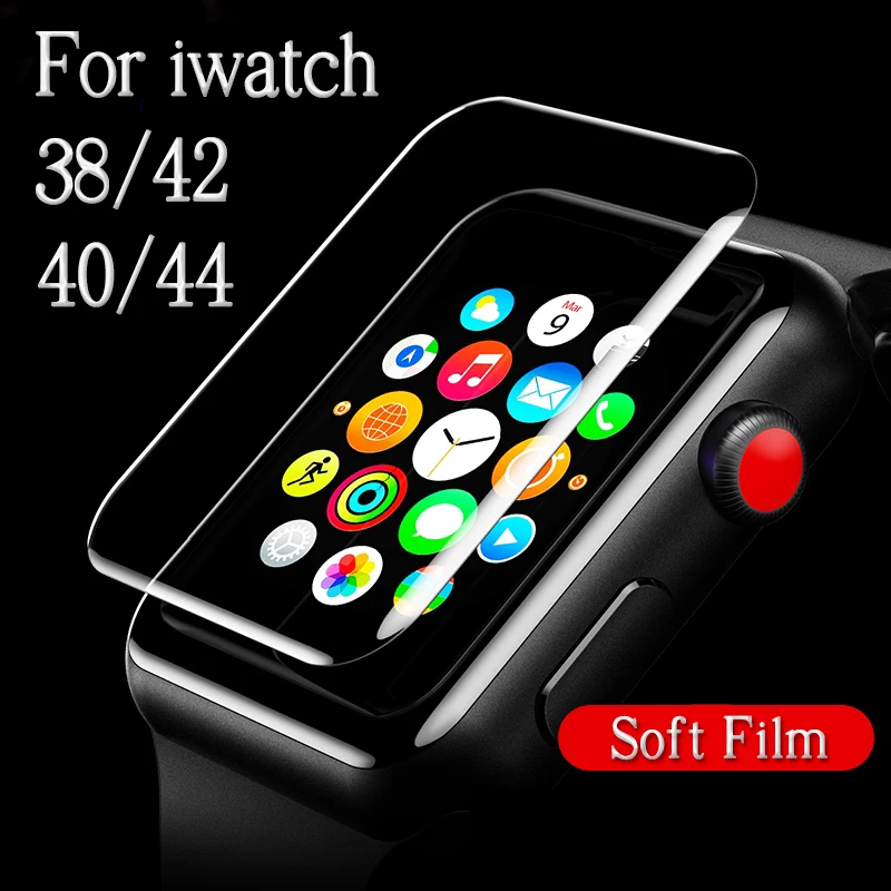Защитная пленка для Apple watch 38 мм 42 мм 40 мм 44 мм iwatch series 4 3 2 1 Защитная мягкая полная крышка для Apple watch band(нет