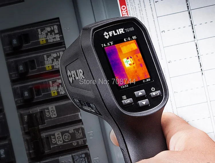 Диапазон от 25 до 380C Flir TG165 ИК термометра дешевле Термальность изображений с 80x60