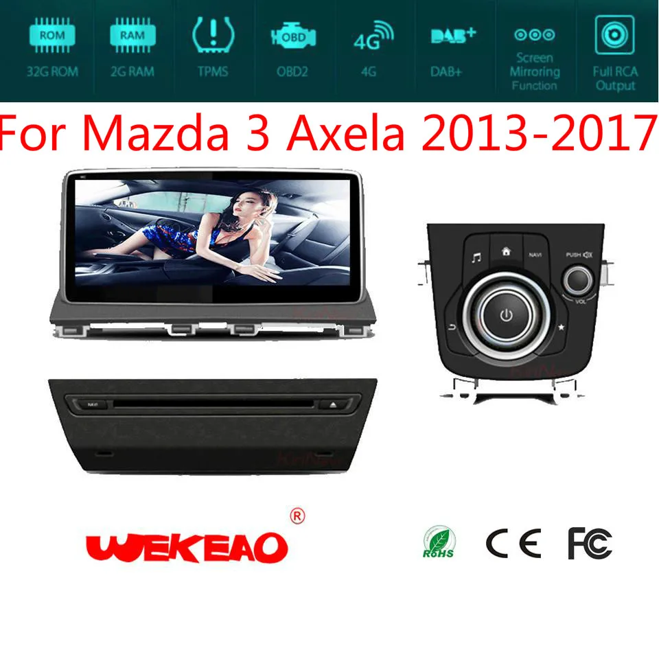 Wekeao Роскошные 10 25 &quotАвтомобильный мультимедийный gps навигации плеер для Mazda 3 Axela
