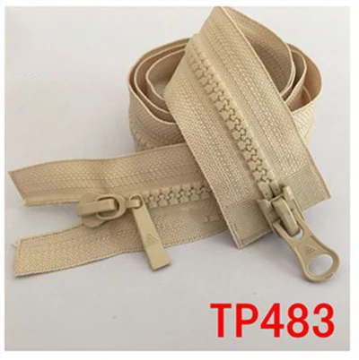 Meetee 5 шт. 80 см 5# Многоцветный резиновый двойной открытый хвост молния Сделай Сам пуховик Домашний текстиль Одежда ручная вышивка двойная голова молния - Цвет: Cream-yellow