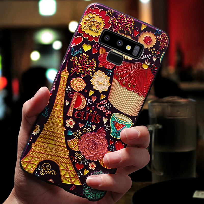 Coque cover case For Samsung Galaxy Note 9 8 Note9 Silicon Silicone 3D Cute mobile On Original luxury phone Back cases | Мобильные