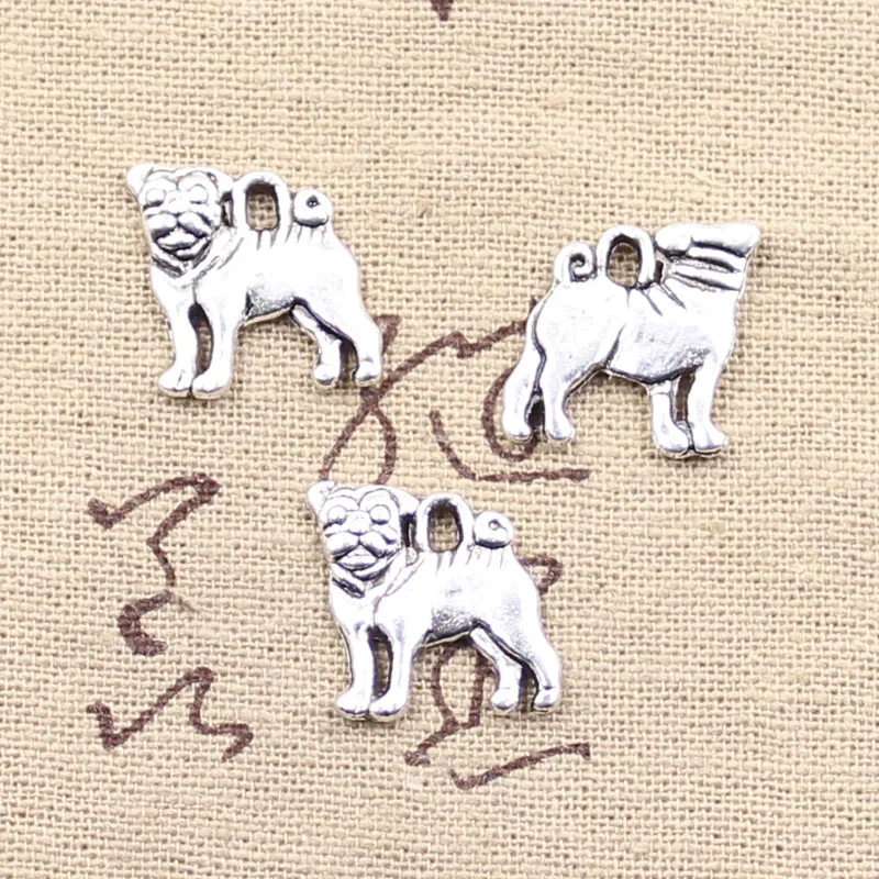 

20pcs Charms Dog 16x15mm Antique Silver Color Plated Pendants Making DIY Handmade Tibetan Silver Color Jewelry