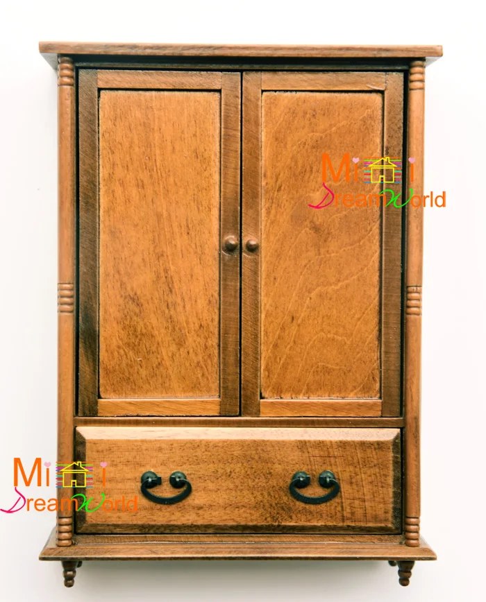 1/12 кукольный домик Миниатюрный деревянный шкаф кухня столовая спальня | Игрушки