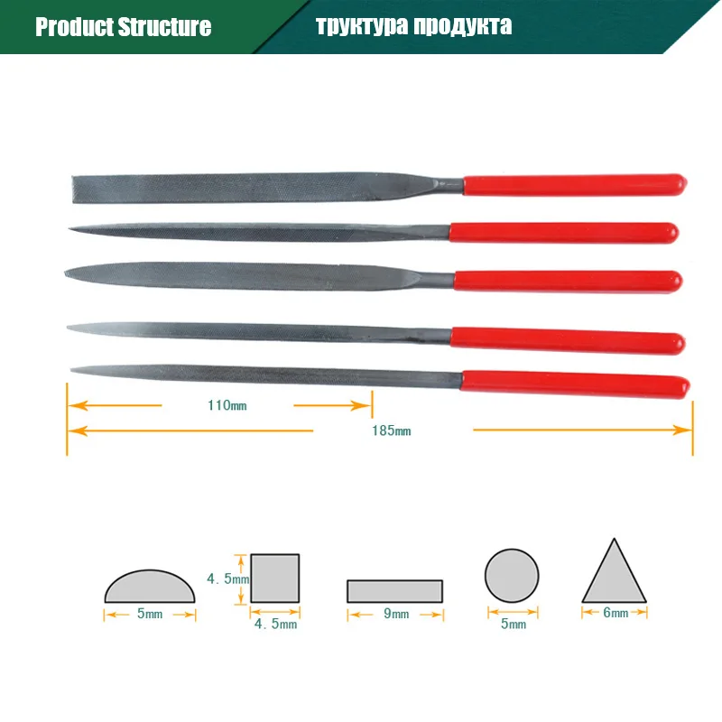 Pro'skit 8PK-605A 8PK-605L 5 шт. набор надфилей Precision скрежет группа высококлассных металлических Стекло камень ювелирные изделия резьба по дереву Craft