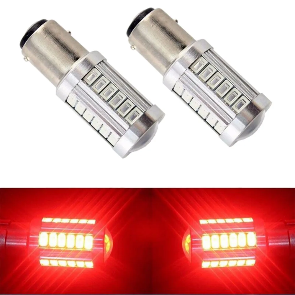 2 шт. Автомобильный светодиодный фонарь заднего хода BA15D 1157 5630 33SMD Автомобильная