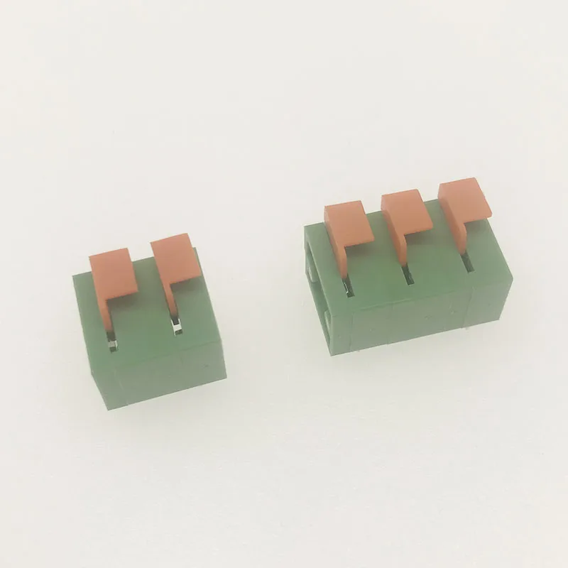 5 шт./лот 2Pin шаг 5,08 мм 7,62 мм зеленый цвет Весна PCB клеммный блок DG142V/DG142R разъем