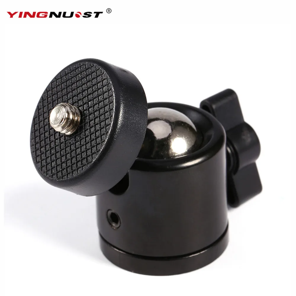 Мини-Трипод YINGNUOST черного цвета с шаровой головкой и винтовым креплением на 360 градусов, 1/4 дюйма, аксессуары для цифровой зеркальной камеры ...
