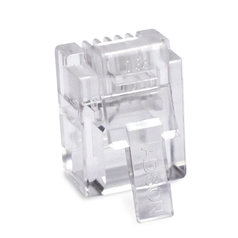 

100Pcs RJ11 6P2C Telephone Internet Modular Plug Jack RJ11 Connector 2pin Telephone crystal head
