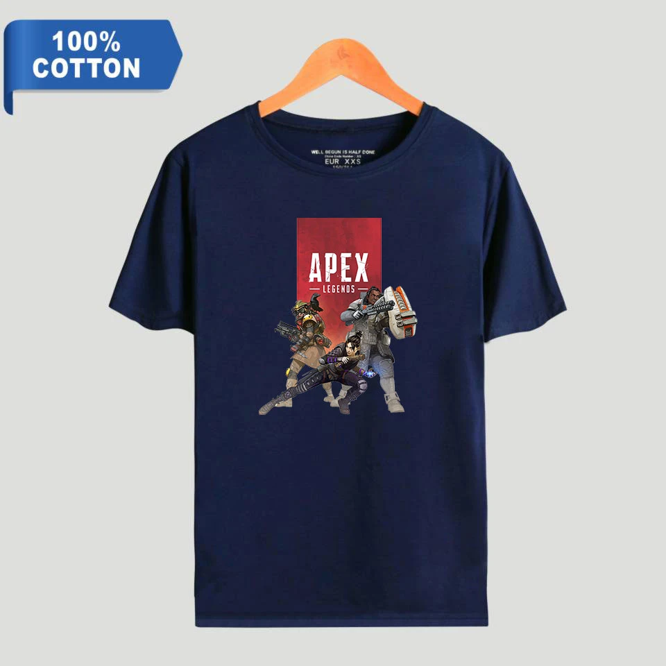 Мужская Уличная футболка с коротким рукавом Apex Legend из 100% хлопка Harajuku Kpops 2019 |