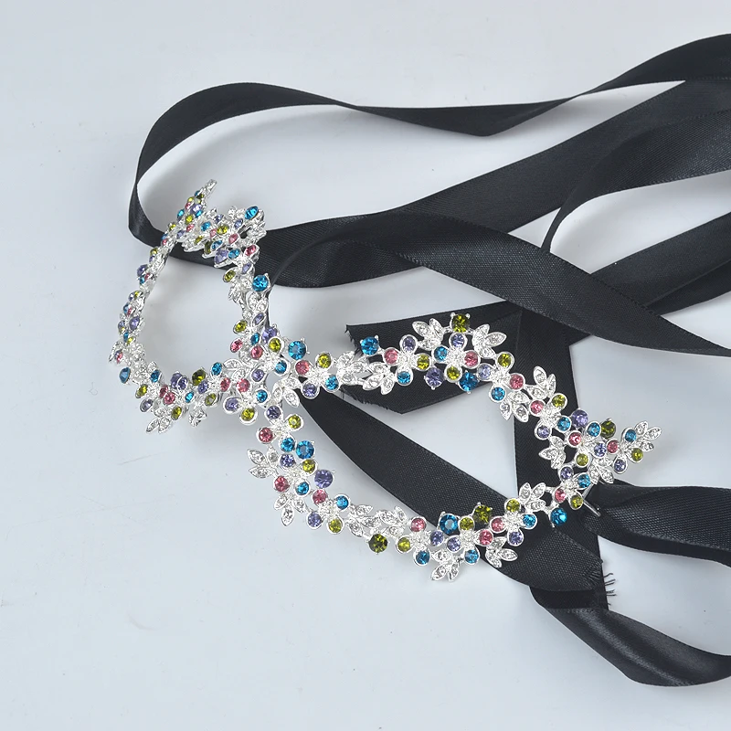 Мульти Кристалл снег цветок Тип Ювелирные изделия маска для Хэллоуина