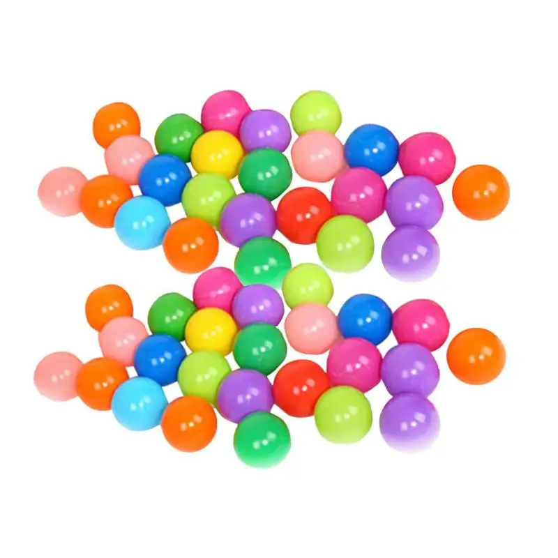 50 PCS Эко-дружественных красочный Пластик мягкие океан шариков для бассейна для Плавание мини мяч игрушка Спорт на открытом воздухе 25/50/100 шт - Цвет: 50 PCS