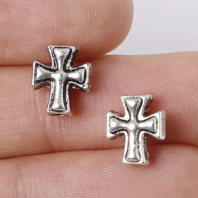 Модные подвески из сплава цинка 12 шт. 8x10 мм Античные Серебряные Плоские Подвески