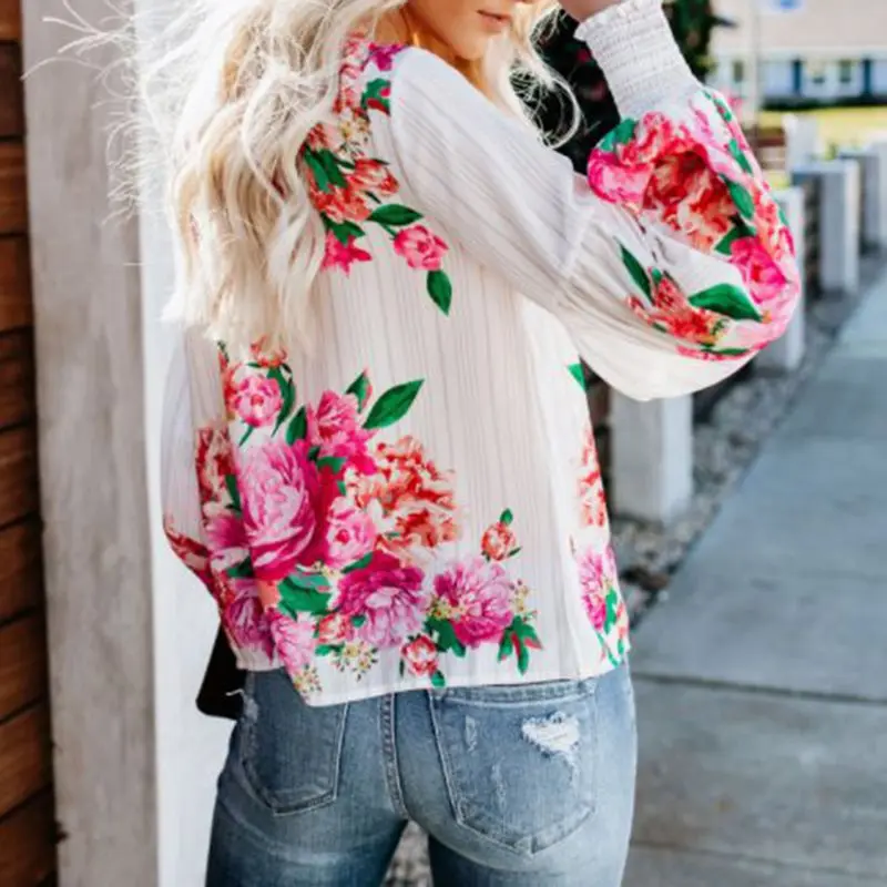 Осень 2019 повседневные Большие размеры Boho дорожные Женские топы и блузки летние