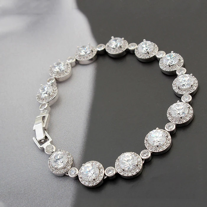 MALANDA Brand Fashion Crystal From Swarovski Colorful Round Zircon Bracelets Bangles For Women Girl Luxury Wedding Party Jewelry | Украшения