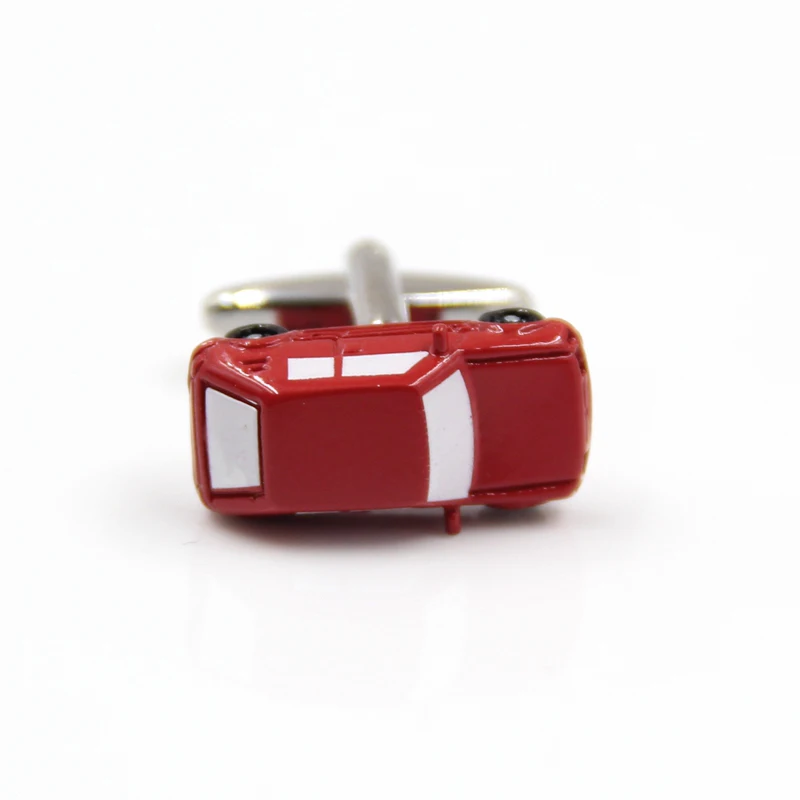 Классические красные запонки в форме автомобиля для мужчин и женщин французские