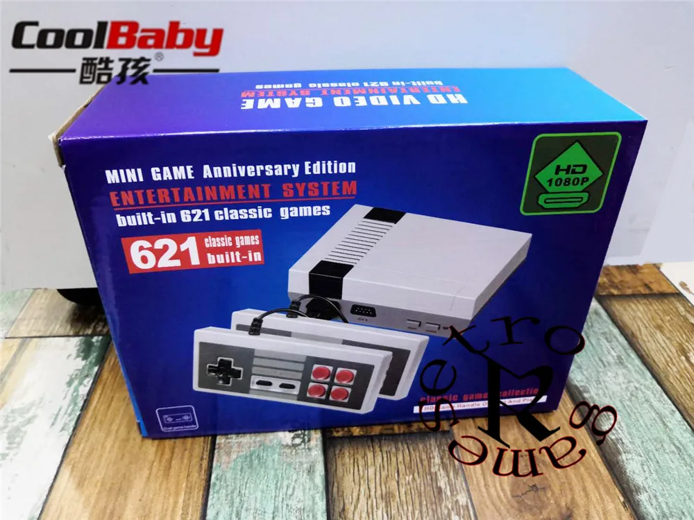 5-100 шт./лот CoolBaby Mini TV семейная игровая консоль HDMI 8 бит Ретро встроенный 621 игровой