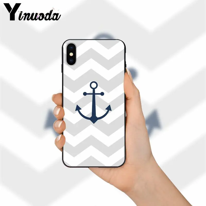 Yinuoda якорь лодка синий сердечник ТПУ Мягкий силиконовый чехол для телефона iPhone 5